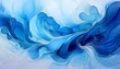 © Mis_TiKa - Beautiful abstraction of blue liquid paints in slow blending flow mixing together gently