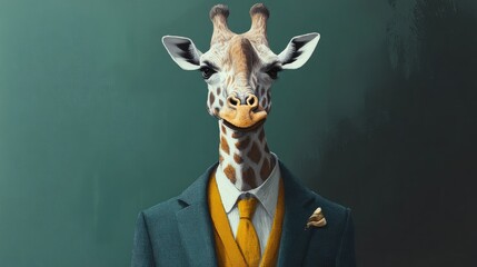 Wall Mural - giraffe in the zoo