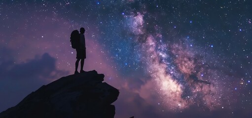 Wall Mural - Milky Way Night Adventure