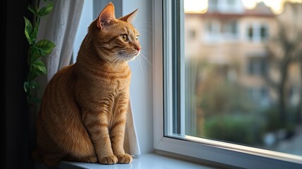 Poster - cat on window