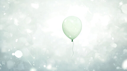 Wall Mural -   A green balloon floats in the air with Stay Bright written on its side and a string tied to the bottom