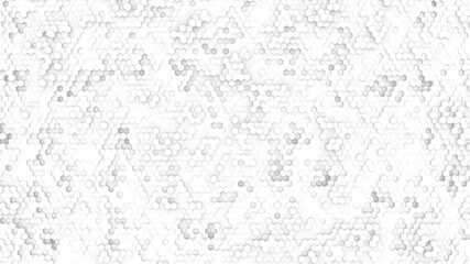 Wall Mural - 3D render animation of hexagon pattern, 4K animated seamless loop template