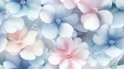 Poster -   A close-up of vibrant white and pink flowers against a white and blue backdrop