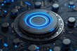 © Ocean Design 4U - Futuristic Technology Circuit Board with Glowing Blue Light