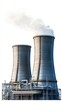 © Denisa - Cooling towers of a natural gas power plant release vapor into the air, showcasing industrial energy production in a clear environment