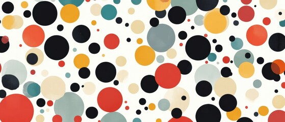 Wall Mural - a colorful background with many small circles of different colors