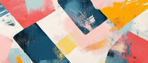 Wall Mural - a colorful painting with a lot of different colors and shapes