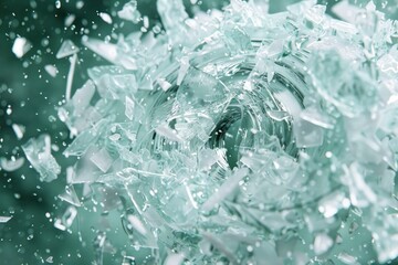 Wall Mural - Shattered Glass Vortex Abstract Background