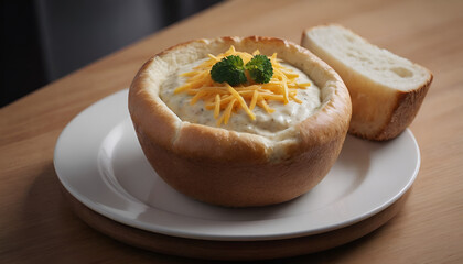 Sticker - baked cheese dip in a bread bowl