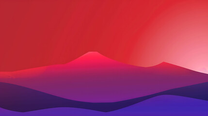 Wall Mural - Abstract Gradient Landscape with Pink, Red, and Purple Hues