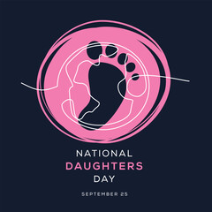 Wall Mural - National Daughters Day, held on 25 September.