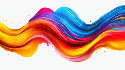 Wall Mural - Abstract Colorful Liquid Wave