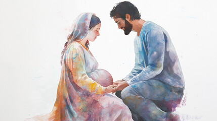 Jesus Christ, Mary, and Joseph—highlighting the profound faith religious significance described in Bible, as Christian children and their families celebrate birth of God with reverence and joy.