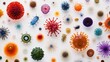 © Denisa - This vibrant collection presents a variety of microbial pathogens, highlighting their unique shapes and colors found in laboratory exploration