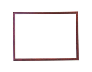 wood frame with white screen on white background