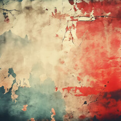 Wall Mural - Old floral paper grunge background. Vintage paper texture overlay.