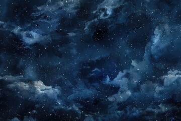 cloudy night sky with stars, great for astronomy or nature scenes
