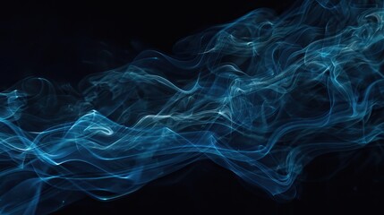 Wall Mural - Abstract Blue Smoke