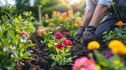 Canvas Print - Gardening in the Spring