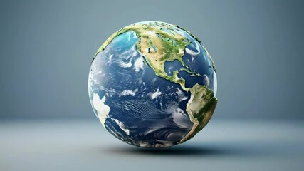 Wall Mural - Rotating 3D Earth
