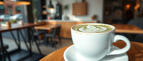 Poster - Latte Art in a Coffee Shop