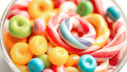 Sticker - Colorful Candy in Glass Bowl