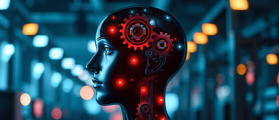 Wall Mural - artificial intelligence - thinking machine