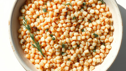 Wall Mural - Close Up of Corn Kernels in a Bowl