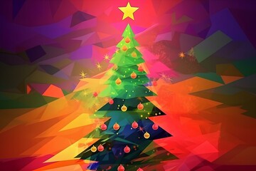 Wall Mural - abstract christmas tree