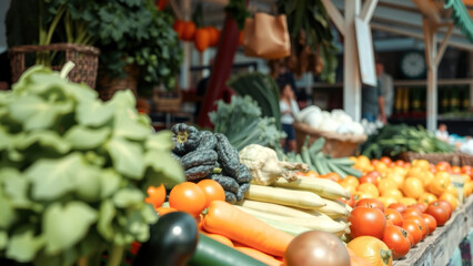 Wall Mural - Fresh Produce at a Farmers Market