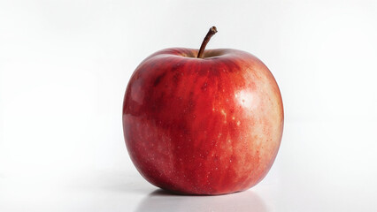 Fresh Red Apple on White Background