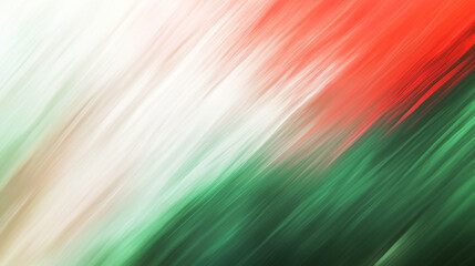 a blurry defocused motion red and green white mixed stripes soft gradient abstract diagonal background lively and energetic mood