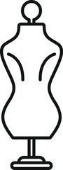 Wall Mural - Simple line drawing of a female mannequin perfect for websites or designs about fashion