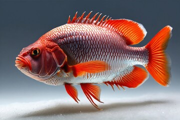 Red Fish in Aquarium