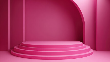 Wall Mural - Pink Abstract Stage.