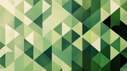 Geometric Green Patterns Wallpaper