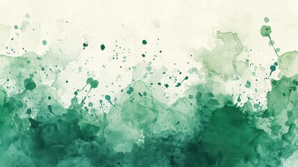 Green Watercolor Splash Wallpaper. A creative and artistic wallpaper with splashes of green watercolor on a light background.