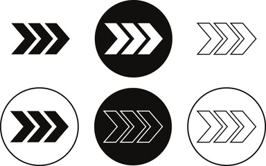 Wall Mural - black arrow swipe symbol. stroke fill swipe arrow with circle vector illustration.