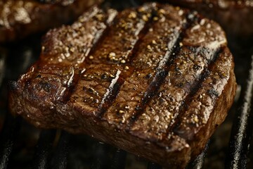 Closeup of a Juicy Grilled Steak.