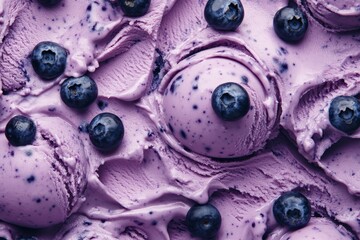 Wall Mural - Blueberry Ice Cream Texture.