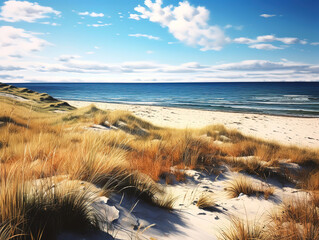 Poster - Alaior Cala Son Bou in Menorca dunes at Balearic