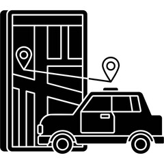 Wall Mural - Ride Hailing Icon