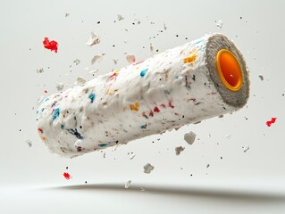 Sticker - A floating lint roller with a few pieces of lint a  693 splash, paint, grunge, color, texture, design, vector, illustration, ink, splatter, art, drop, pattern, watercolor, decoration, stain, water, na