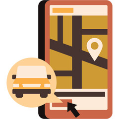 Sticker - Taxi Booking Illustration