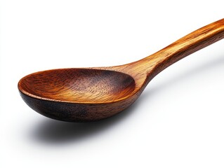 A floating wooden spoon with a slight shadow again  489 spoon, wooden, wood, isolated, kitchen, utensil, white, kitchenware, cooking, brown, object, tool, wooden spoon, traditional, old, ladle, nobody