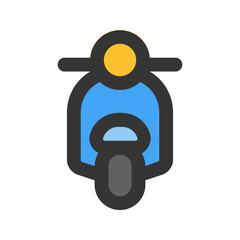 Wall Mural - motorcycle outline fill icon