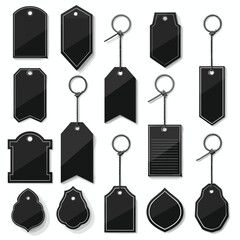 Set of sale sticker, price tag, quality mark, Black icons on white background, Black blank stickers promo set. Collection of flat starburst, sale or price tag, quality mark design. 