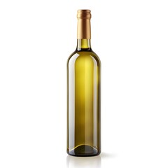 bottle of wine for mockup isolated on white 