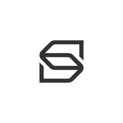 S letter logo bold minimalist, letter mark S icon, sleek professional abstract vector