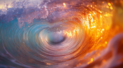 Poster - background with water, colorful waves